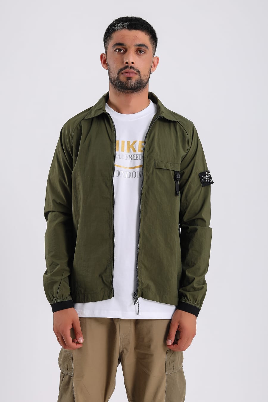 Mens over shirt zipper jacket designer jacket